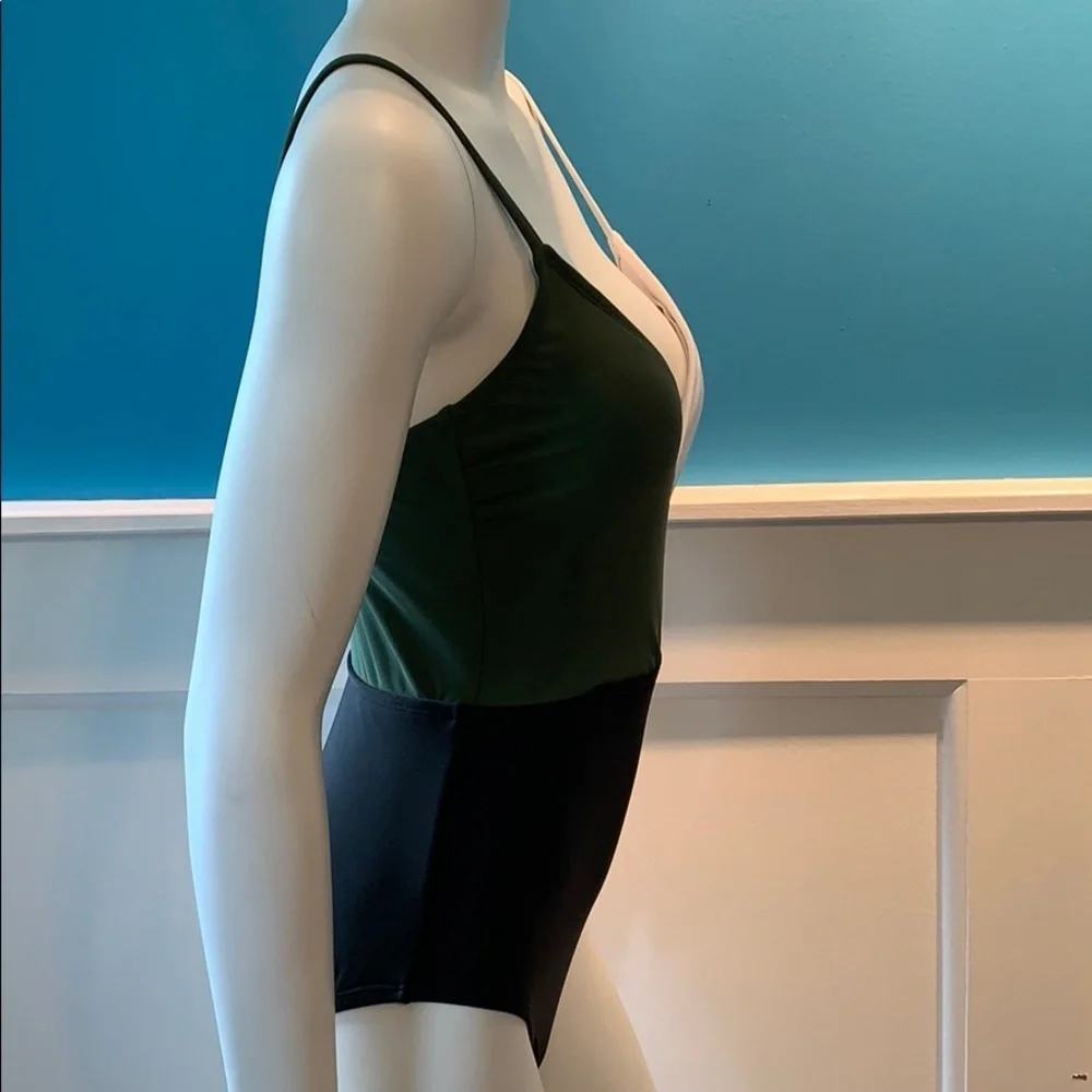 Kona Sol Swimsuit - Green, Black & White - Small‎